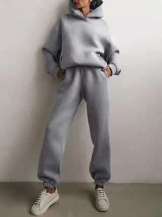Eloise - Solide zweiteilige Sets Übergroßer Trainingsanzug Hoodie